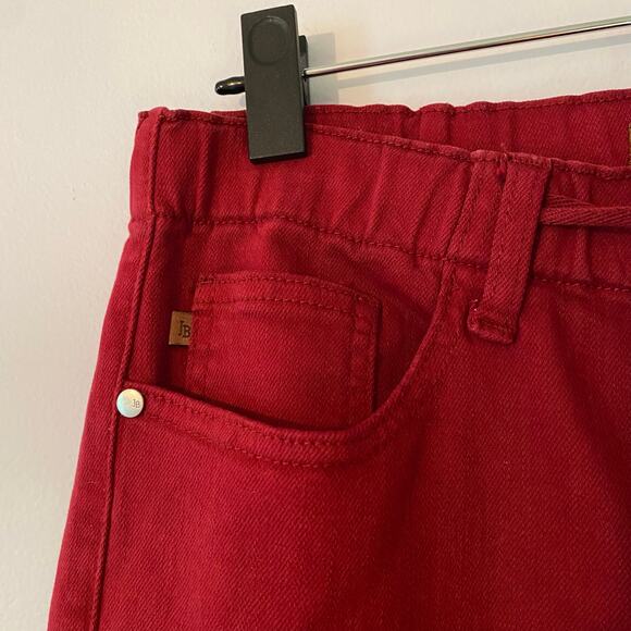 Judy Blue Women size 9 / 29 Garment Dyed Red Stretch Waist Straight Leg Joggers - Picture 6 of 13